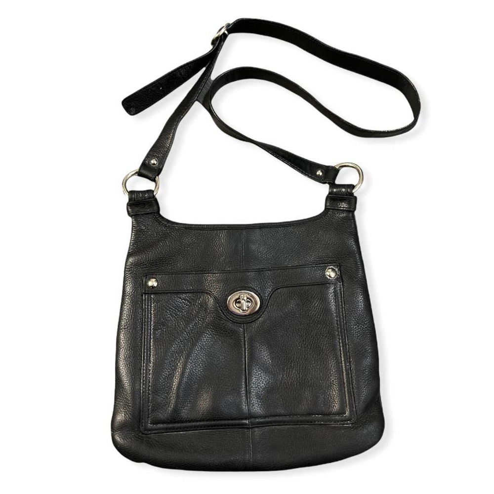 Coach F16533 Penelope Black Leather Crossbody Bag